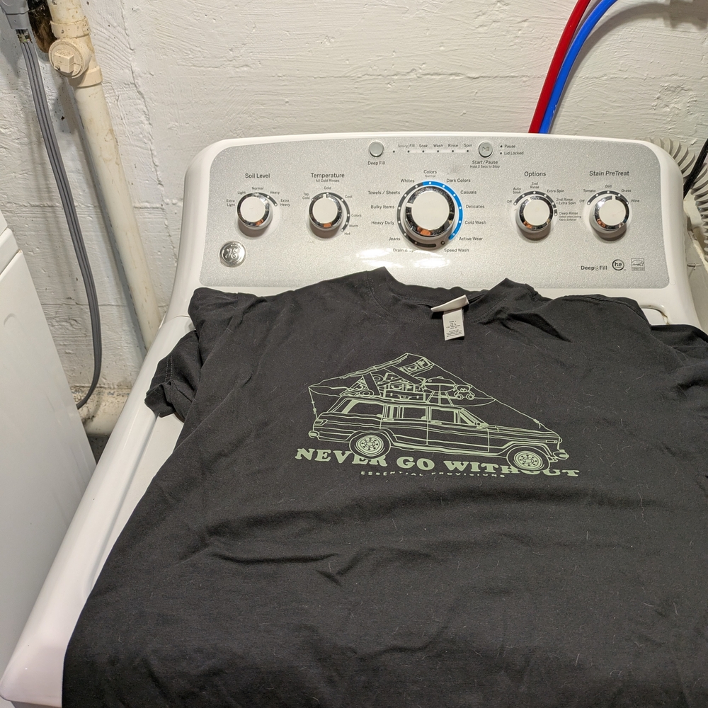 H&M Black Tee with Green Graphic